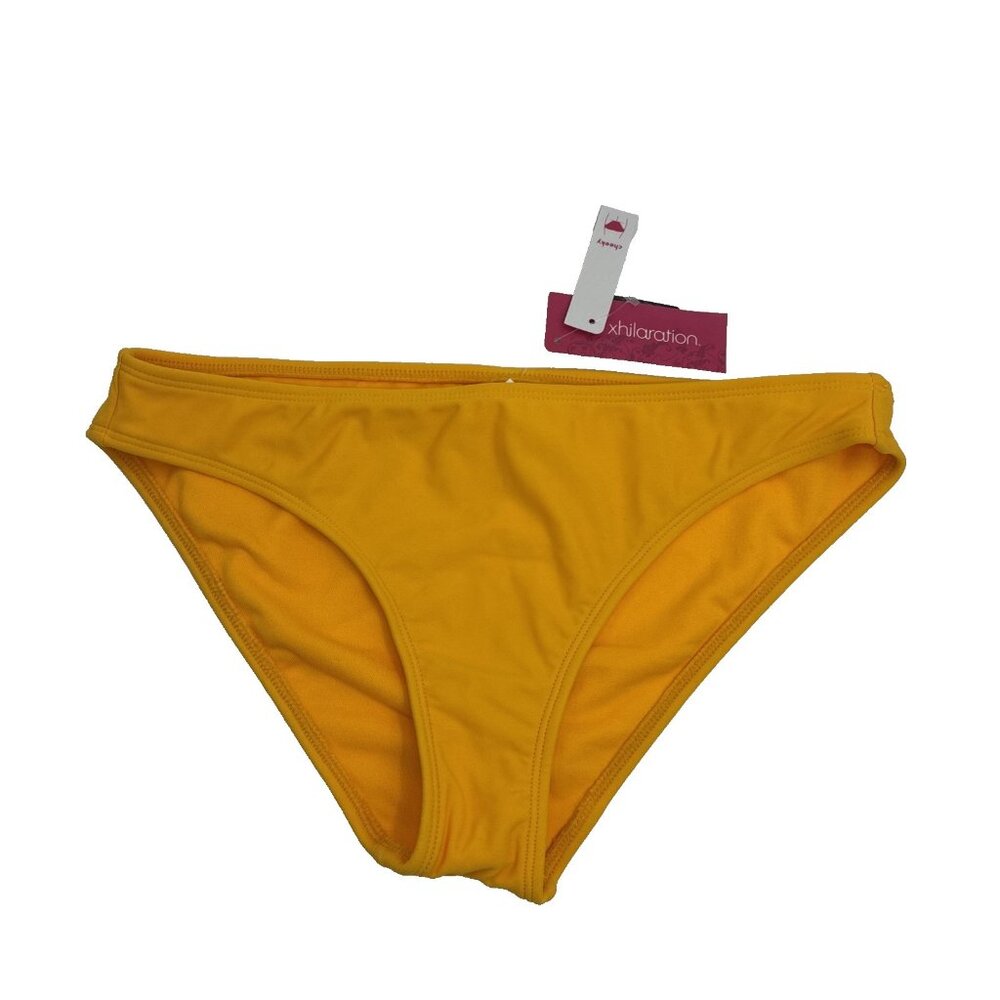 Xhilaration Womens Size M Yellow Cheeky Bikini Swim Bottom Low Rise Swimwear New